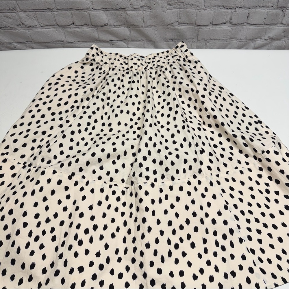 kate spade skirt the rules Midi Skirt with Black Polka Dot Print Sz 4 - Picture 8 of 9